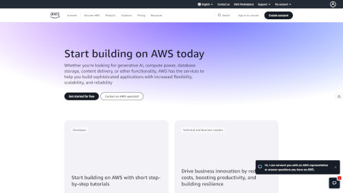 Removed cookie banners from the AWS website with our website screenshot API.